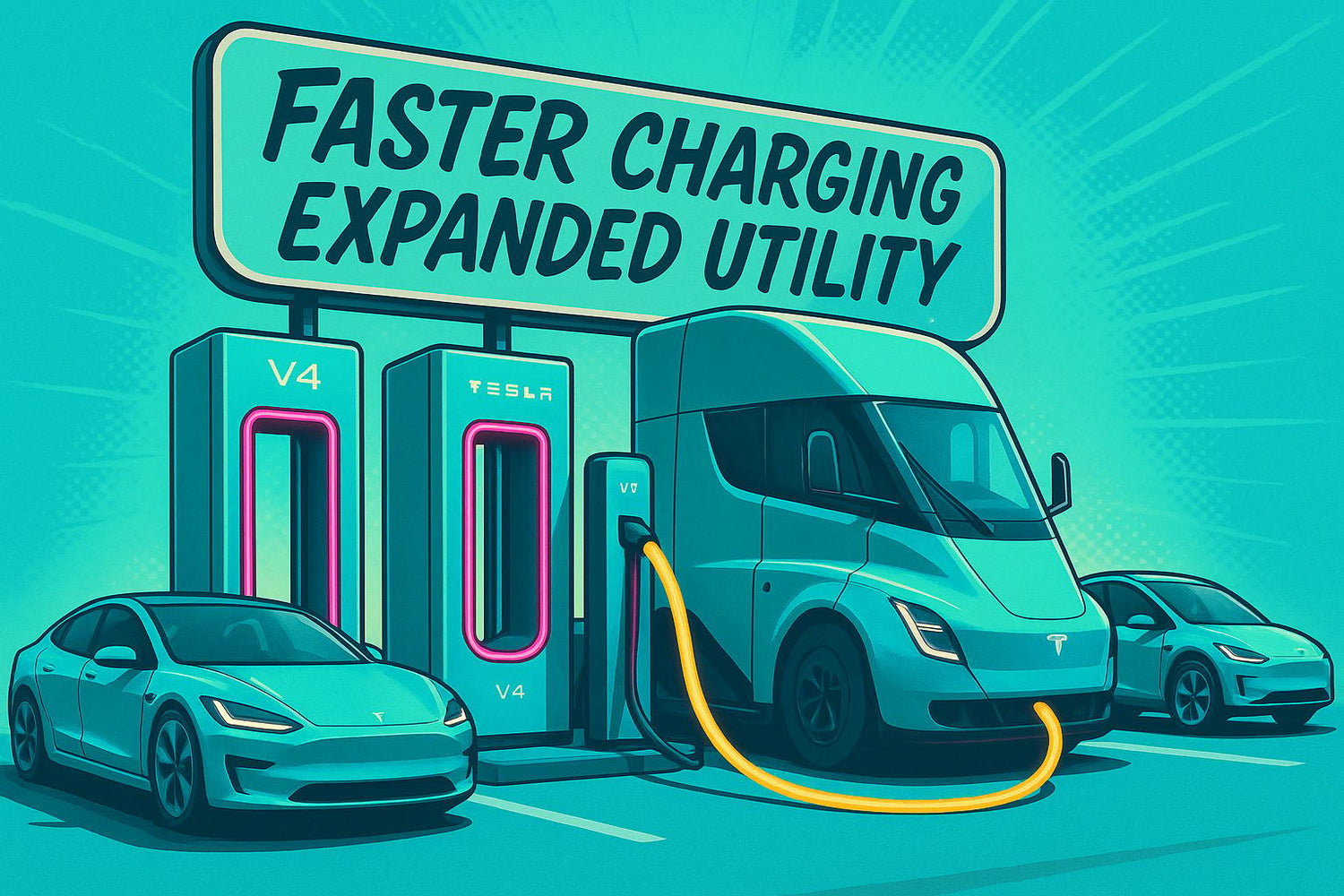 Tesla Unveils V4 Superchargers for Faster Charging and Expanded Utility